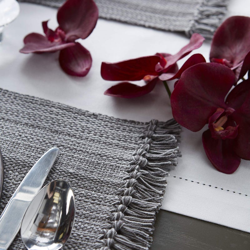 DII Variegated Tabletop Collection, Placemat Set3x19, Gray, 6 Piece - Image 5